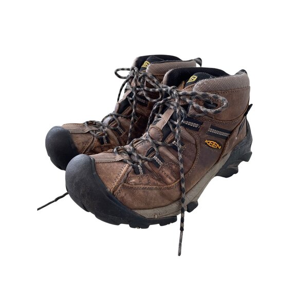 Keen Mid Hiking Boots Size 9.5 Lace Up Brown Waterproof Trail Outerwear Gorpcore - Picture 1 of 8